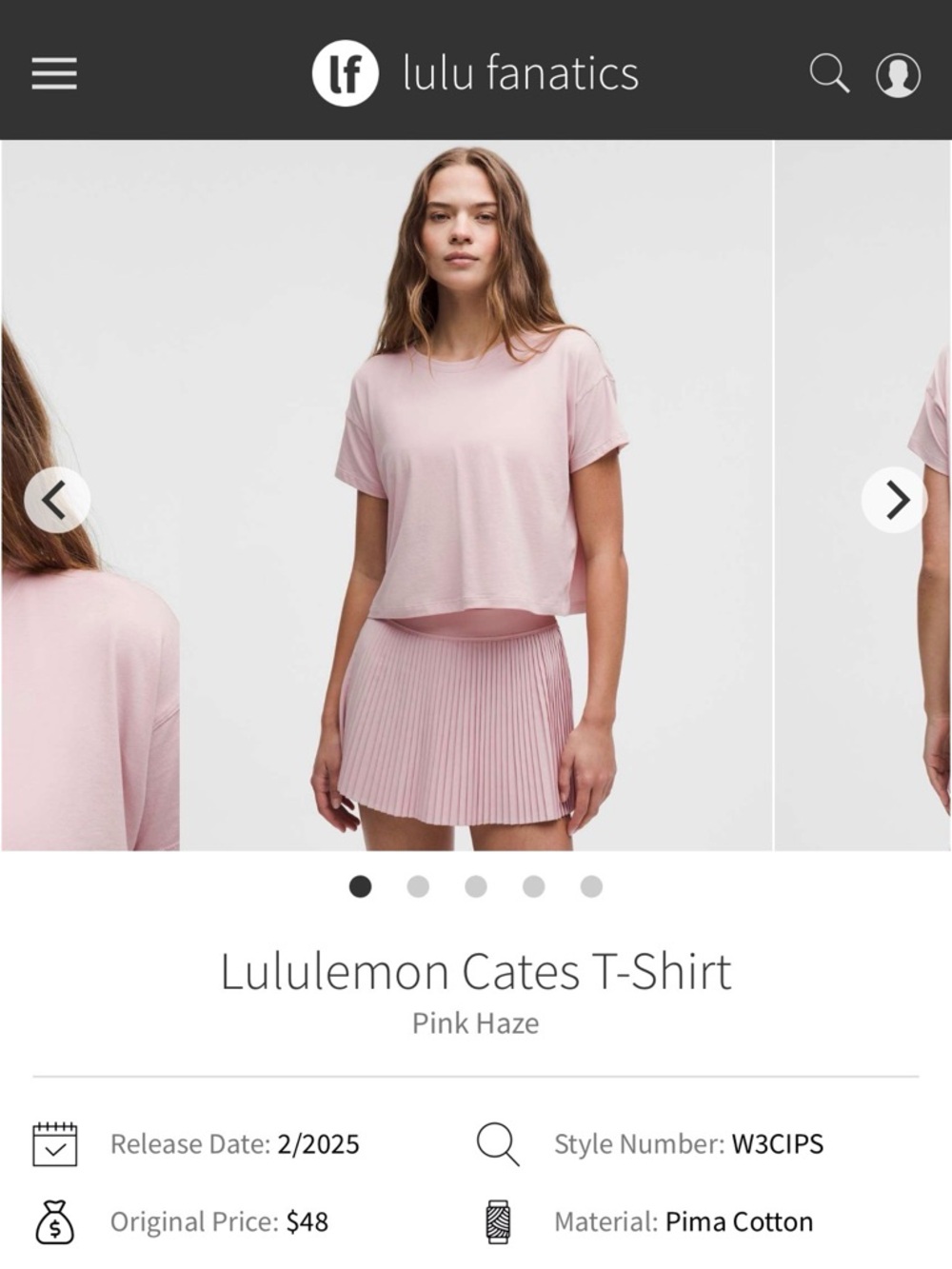 lululemon athletica Pink Haze Short Sleeve Tee